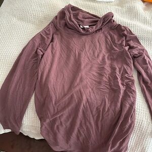 Cow neck long maternity top